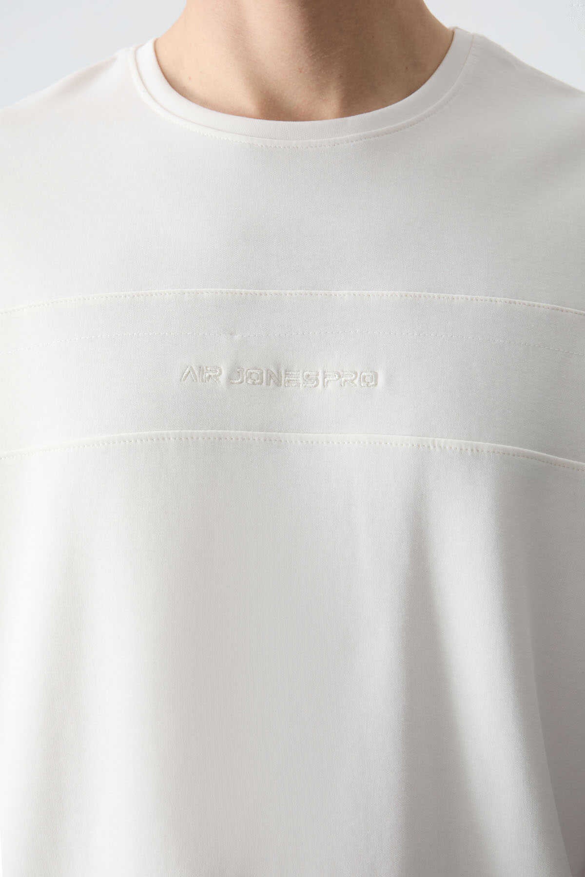 Men's-Cream-Black-Short Sleeve-Tracksuit Set