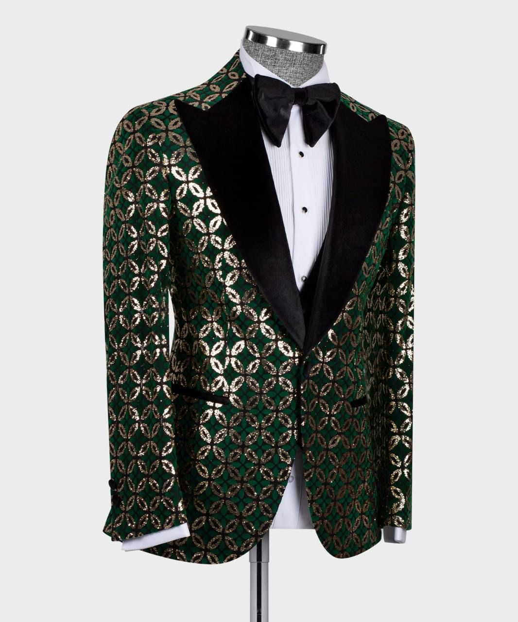 Men's 3 Piece Velvet Shiny Tuxedo