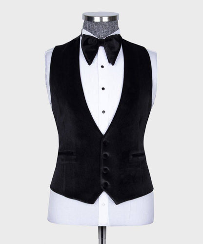 Men's 3 Piece Velvet Shiny Tuxedo